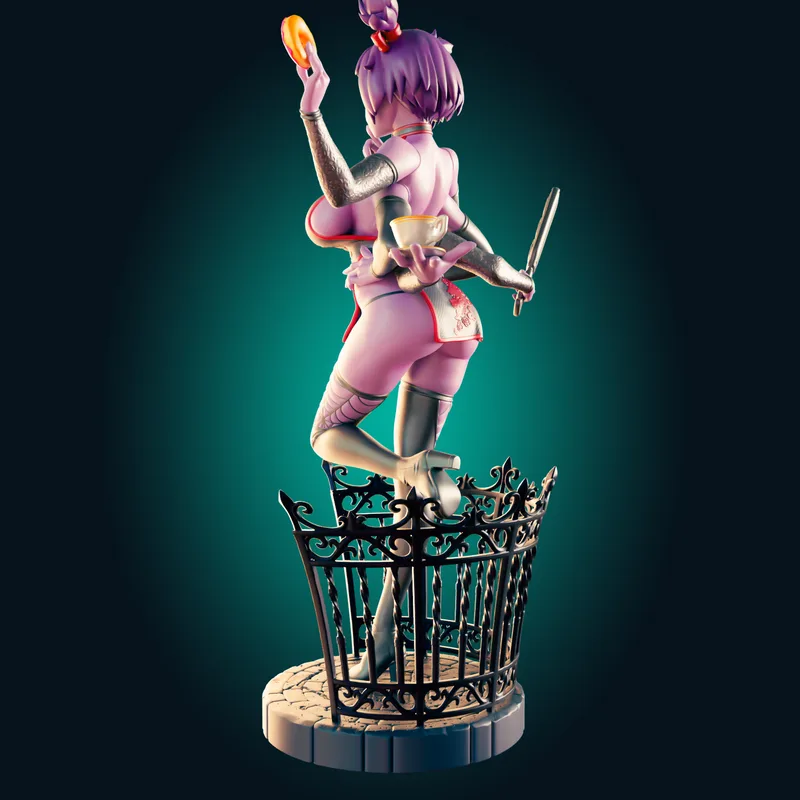 Rhu工作室打造的3D打印模型：薄款曲身蜘蛛女孩|Officer Rhu – Muffet Thin and Curvy Spider Girl – 3D Print Model