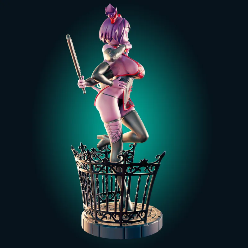 Rhu工作室打造的3D打印模型：薄款曲身蜘蛛女孩|Officer Rhu – Muffet Thin and Curvy Spider Girl – 3D Print Model