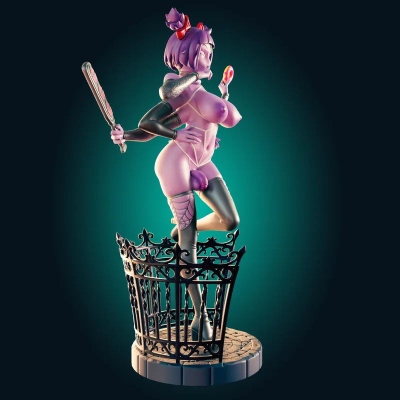 Rhu工作室打造的3D打印模型：薄款曲身蜘蛛女孩|Officer Rhu – Muffet Thin and Curvy Spider Girl – 3D Print Model