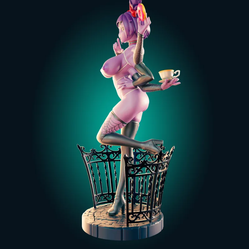 Rhu工作室打造的3D打印模型：薄款曲身蜘蛛女孩|Officer Rhu – Muffet Thin and Curvy Spider Girl – 3D Print Model
