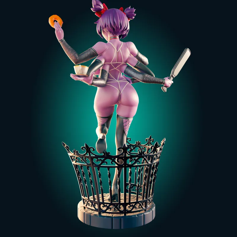 Rhu工作室打造的3D打印模型：薄款曲身蜘蛛女孩|Officer Rhu – Muffet Thin and Curvy Spider Girl – 3D Print Model