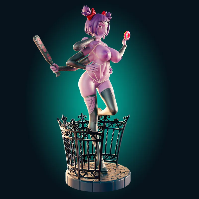 Rhu工作室打造的3D打印模型：薄款曲身蜘蛛女孩|Officer Rhu – Muffet Thin and Curvy Spider Girl – 3D Print Model