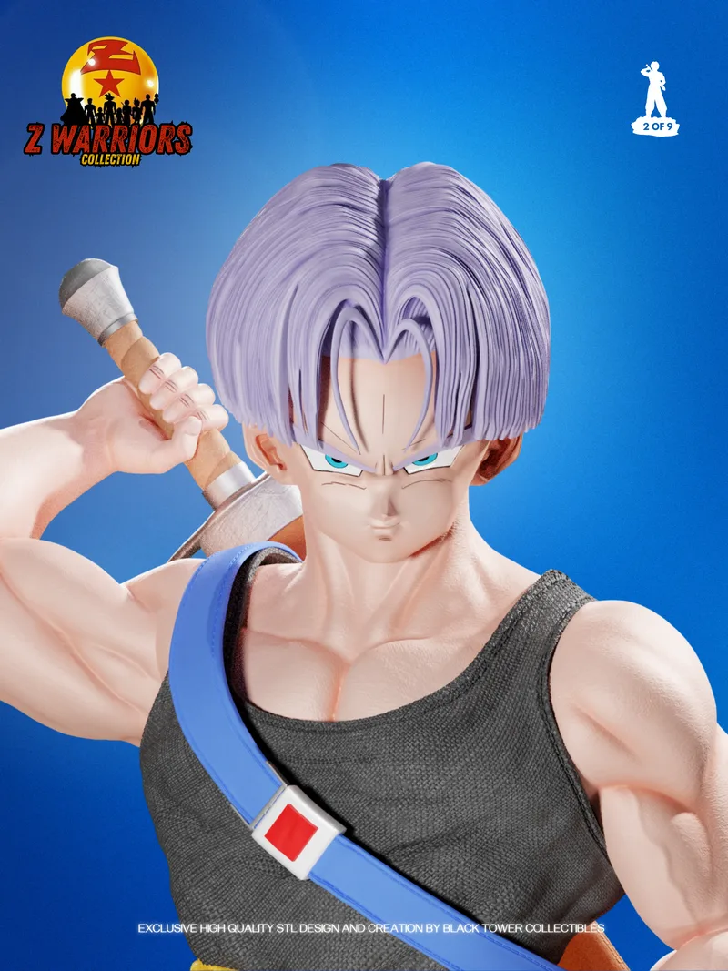 黑塔收藏品 - 龙珠战士 - 特卢克斯 3D打印模型|Black Tower Collectibles – Trunks – Z Warriors – 3D Print Model