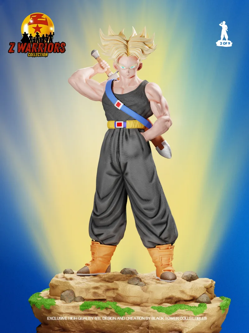 黑塔收藏品 - 龙珠战士 - 特卢克斯 3D打印模型|Black Tower Collectibles – Trunks – Z Warriors – 3D Print Model