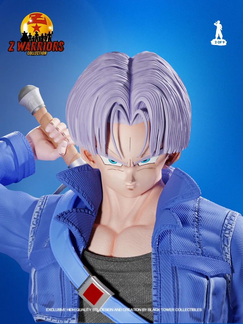 黑塔收藏品 - 龙珠战士 - 特卢克斯 3D打印模型|Black Tower Collectibles – Trunks – Z Warriors – 3D Print Model