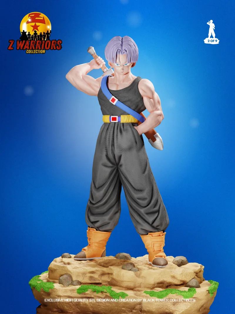 黑塔收藏品 - 龙珠战士 - 特卢克斯 3D打印模型|Black Tower Collectibles – Trunks – Z Warriors – 3D Print Model