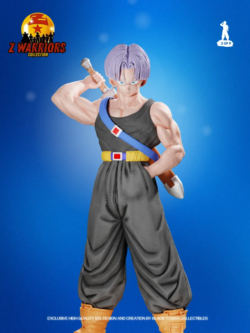黑塔收藏品 - 龙珠战士 - 特卢克斯 3D打印模型|Black Tower Collectibles – Trunks – Z Warriors – 3D Print Model