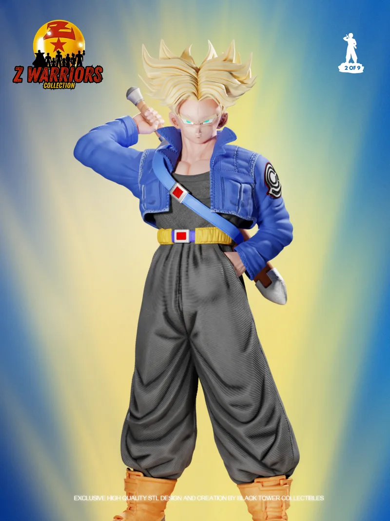 黑塔收藏品 - 龙珠战士 - 特卢克斯 3D打印模型|Black Tower Collectibles – Trunks – Z Warriors – 3D Print Model
