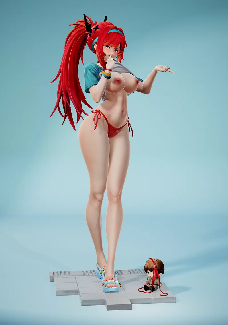Rubim - Rapi Red Hood - 红色风味泳装 3D打印模型|Rubim – Rapi Red Hood – Red Flavor – Swim Suit – 3D Print Model