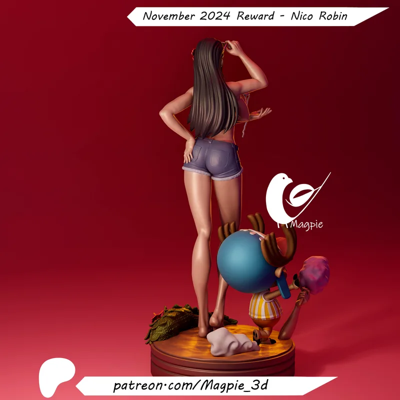 魔奇3D打印模型：海贼王·罗宾角色模型|MagPie 3D – Nico Robin – One Piece – 3D Print Model