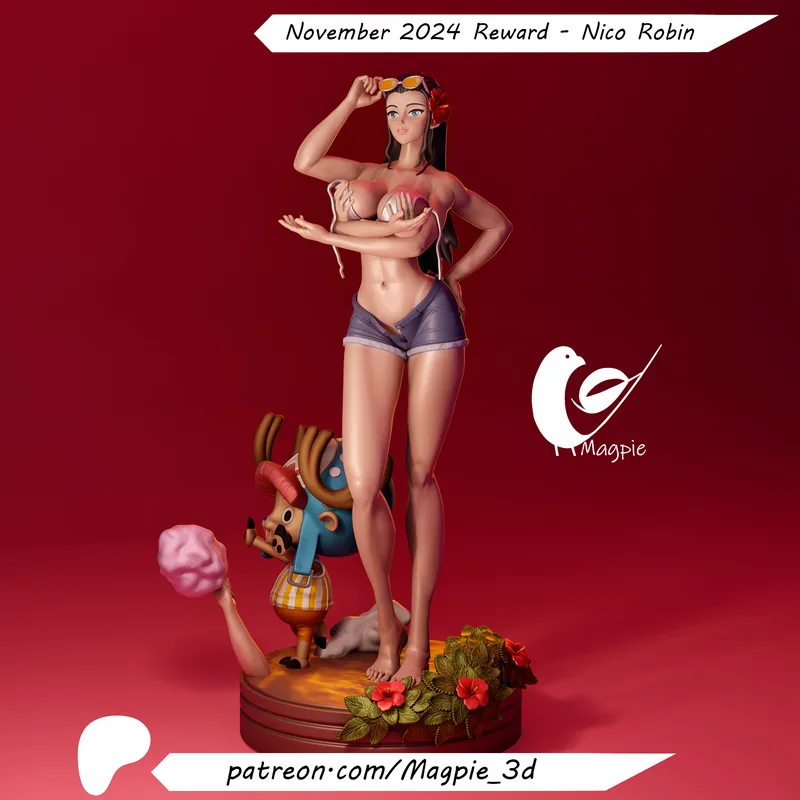 魔奇3D打印模型：海贼王·罗宾角色模型|MagPie 3D – Nico Robin – One Piece – 3D Print Model