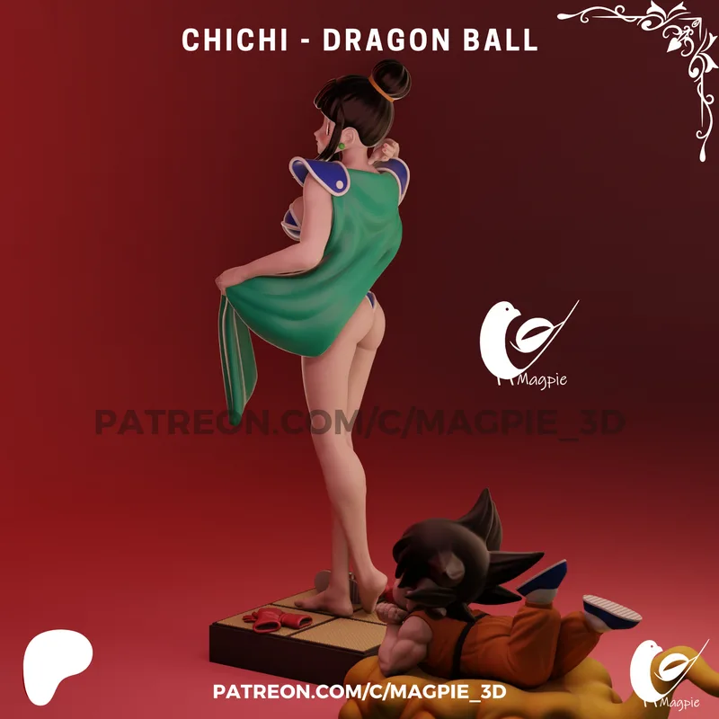 MagPie 3D - 一拳超人 - 一拳超人角色模型|MagPie 3D – Chichi – Dragon Ball – 3D Print Model