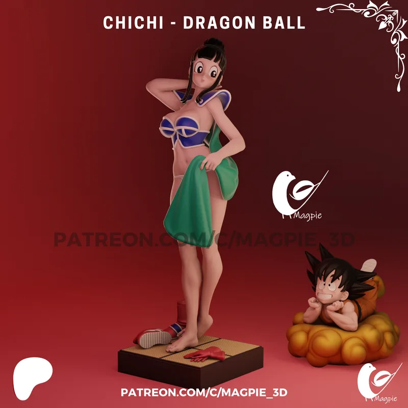 MagPie 3D - 一拳超人 - 一拳超人角色模型|MagPie 3D – Chichi – Dragon Ball – 3D Print Model