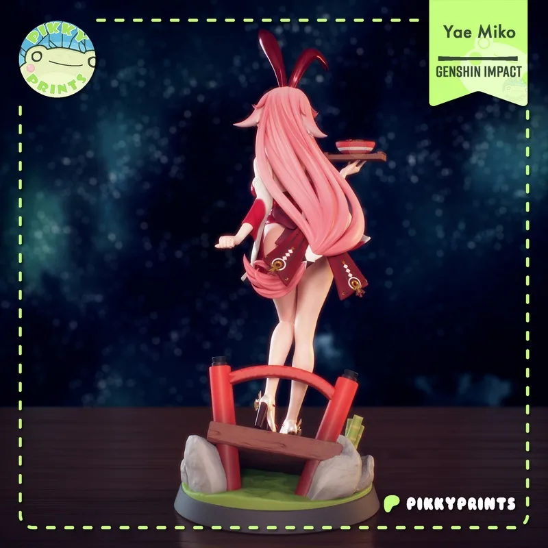 Pikky Prints - 原神 - 玉藻前 3D打印模型|Pikky Prints – Genshin Impact – Yae Miko – 3D Print Model