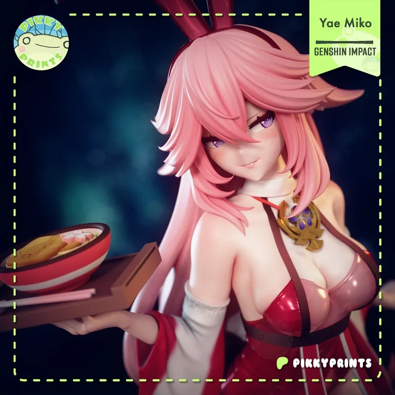 Pikky Prints - 原神 - 玉藻前 3D打印模型|Pikky Prints – Genshin Impact – Yae Miko – 3D Print Model