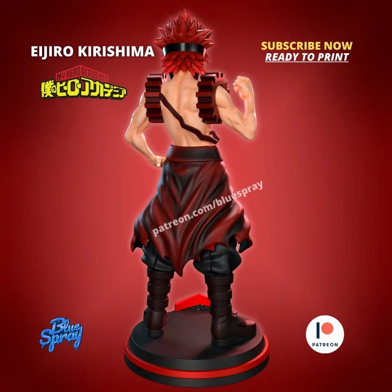BlueSpray – My Hero Academia – Eijiro Kirishima – 3D Print Model