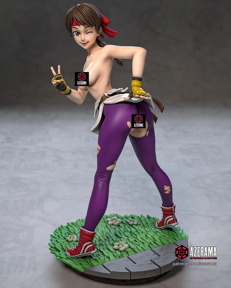 Azerama《拳皇》尤里 3D打印模型|Azerama – King of Fighters – Yuri – 3D Print Model