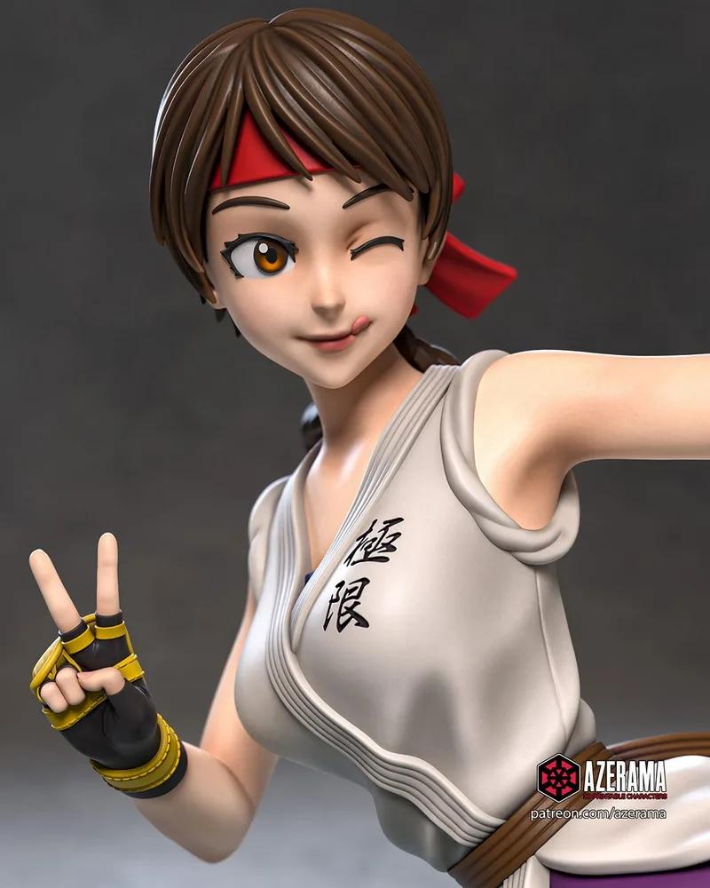 Azerama《拳皇》尤里 3D打印模型|Azerama – King of Fighters – Yuri – 3D Print Model