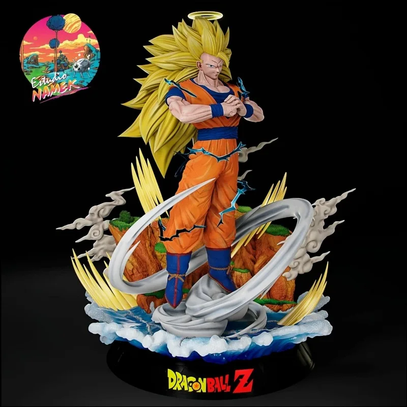 名古屋工作室 - 赤裸之神悟空SSJ2与SSJ3 - 3D打印模型|Estudio Namek – Son Goku Ssj2 and Ssj3 – 3D Print Model