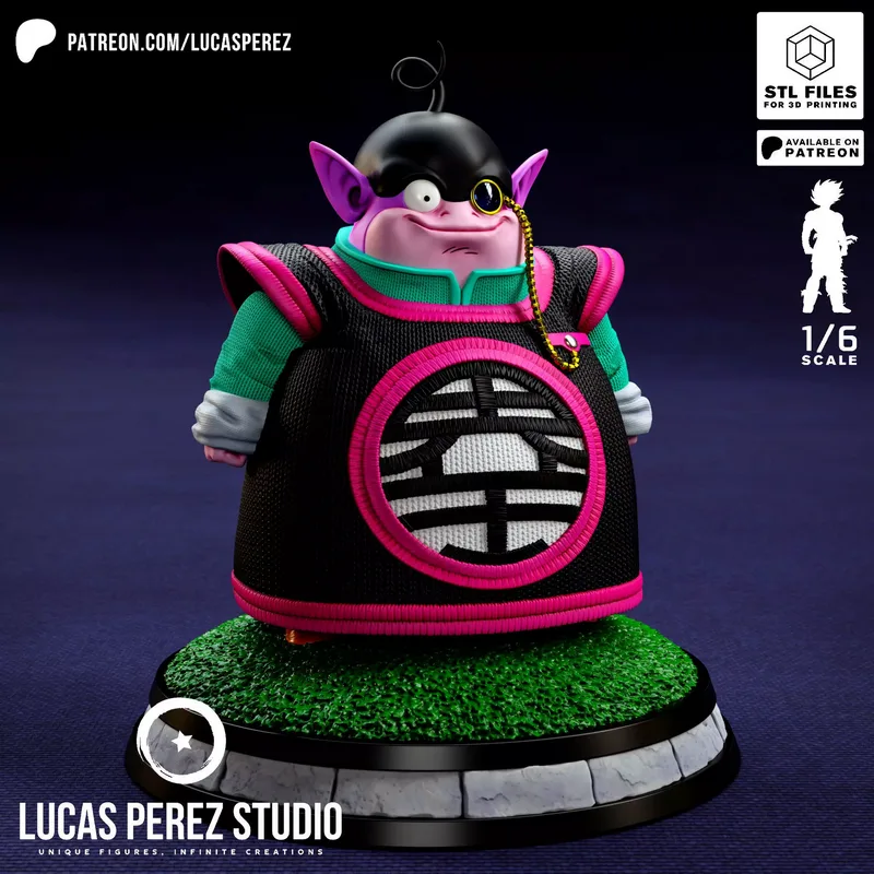 卢卡斯佩雷斯工作室 - 西卡io-sama - 3D打印模型|Lucas Perez Studio – West Kaio-Sama – 3D Print Model