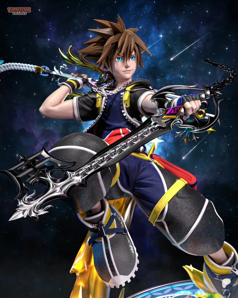 3D打印模型：Sora - 国王之心|Tanuki Figures – Sora – Kingdom Hearts – 3D Print Model