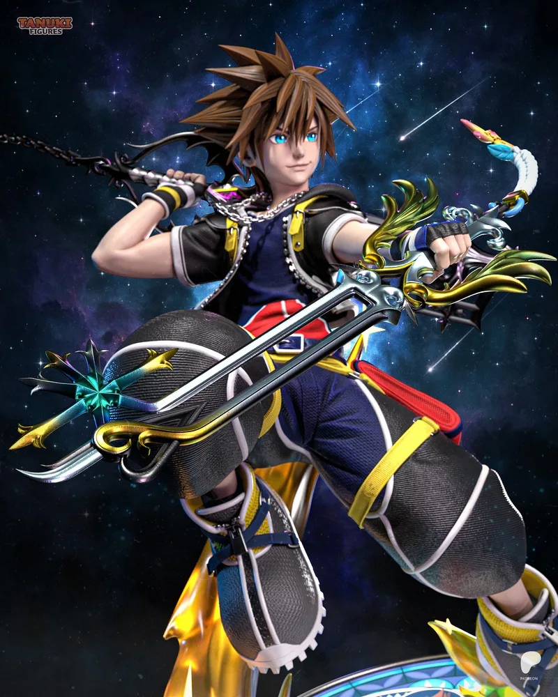 3D打印模型：Sora - 国王之心|Tanuki Figures – Sora – Kingdom Hearts – 3D Print Model