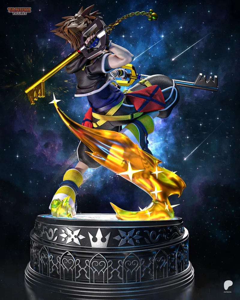 3D打印模型：Sora - 国王之心|Tanuki Figures – Sora – Kingdom Hearts – 3D Print Model