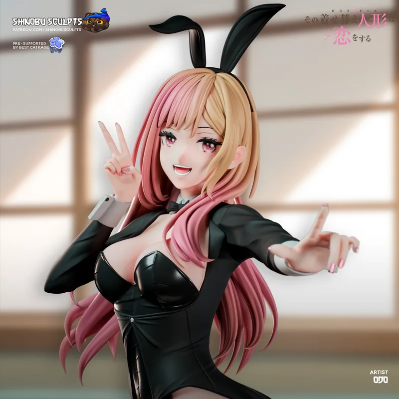 神无滨手办——我的换装娃娃—— Marin Kitagawa — 3D打印模型|Shinobu Sculpts – My Dress-Up Darling – Marin Kitagawa – 3D Print Model