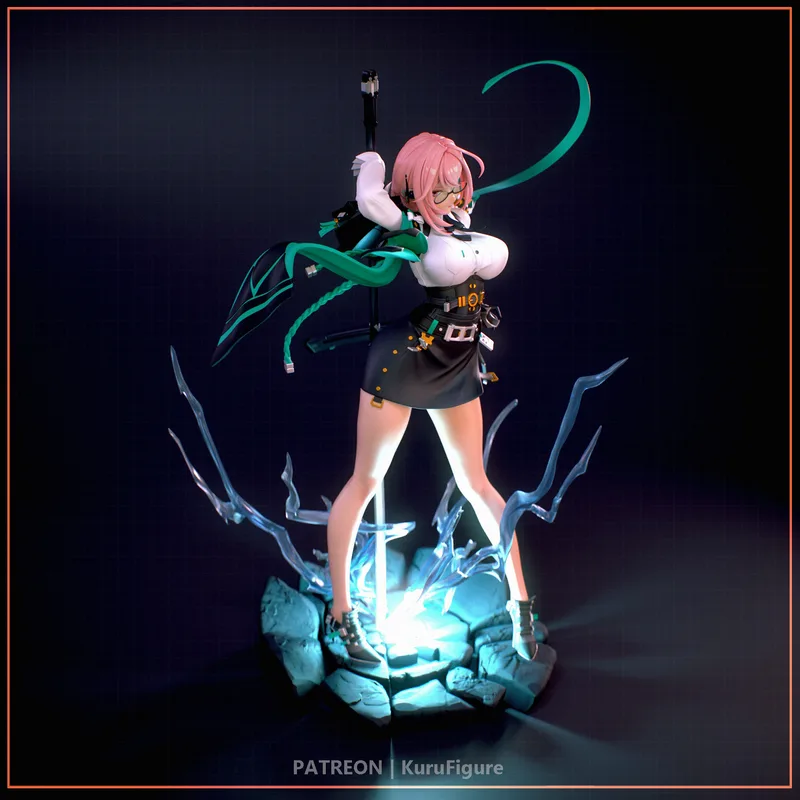 Kuru角色3D打印模型——《零之Zone》|Kuru Figures – Tsukishiro Yanagi – Zenless Zone Zero – 3D Print Model