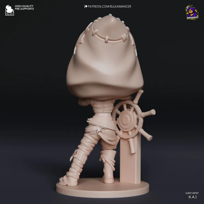 Bulkamancer系列——小恶魔碎裂吉娜3D打印模型|Bulkamancer – Chibi Fractured Jinx – Arcane – 3D Print Model