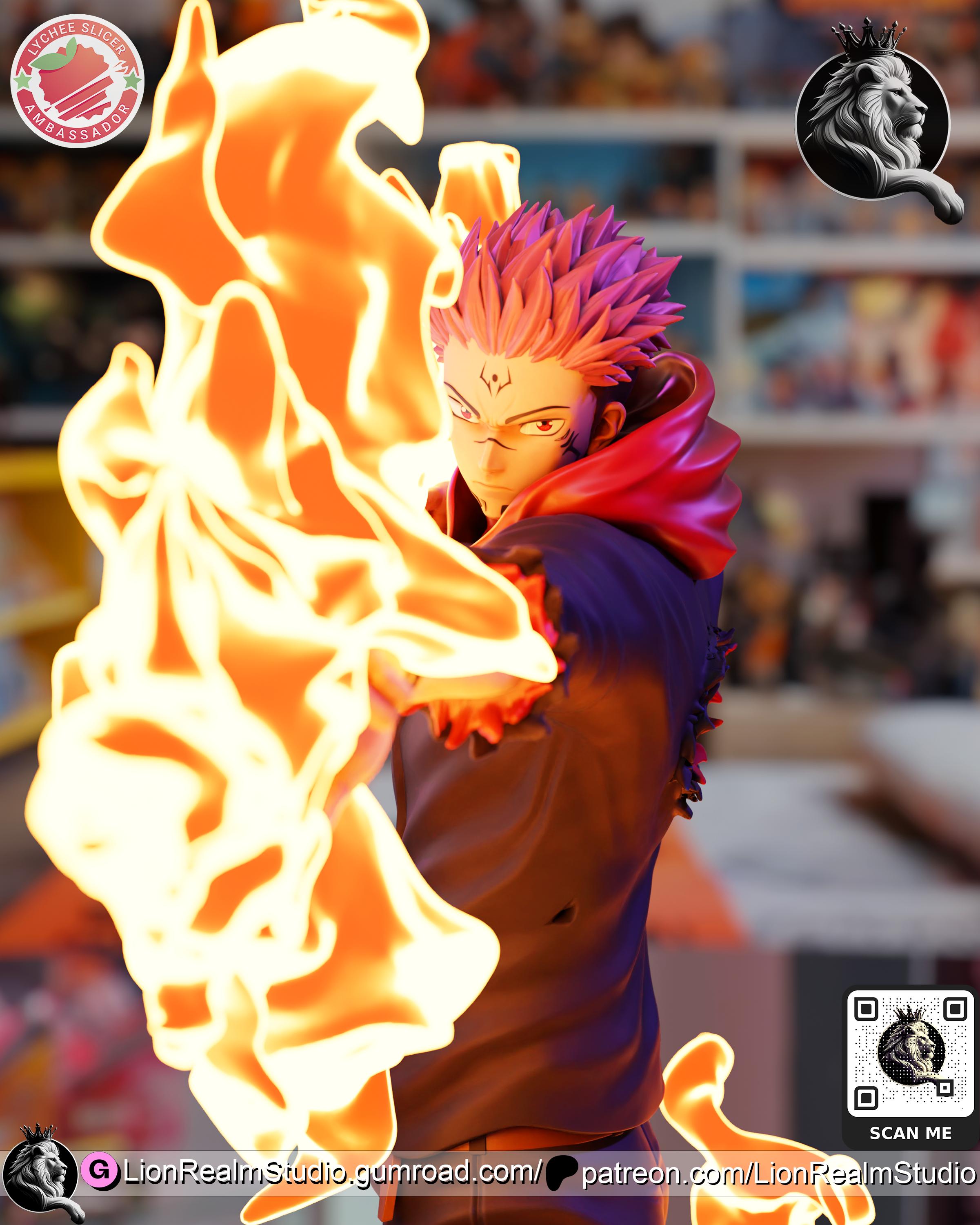 莲华界工作室 - 魔禁 - 空条承太郎 3D打印模型|LionRealm Studio – Jujutsu Kaisen – Ryomen Sukuna (Itadori) – 3D Print Model STL