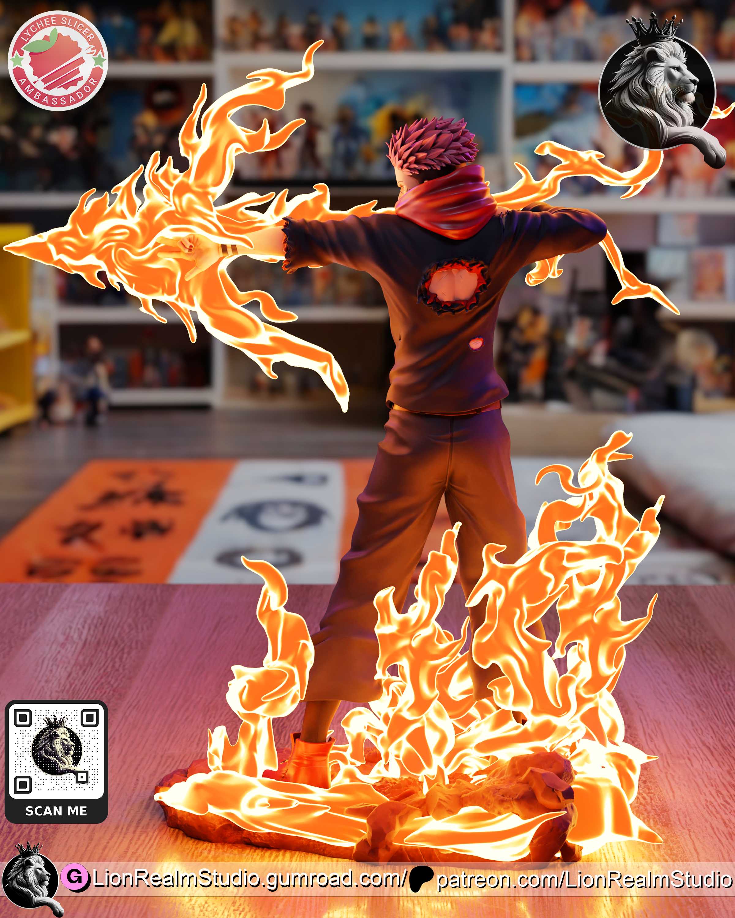莲华界工作室 - 魔禁 - 空条承太郎 3D打印模型|LionRealm Studio – Jujutsu Kaisen – Ryomen Sukuna (Itadori) – 3D Print Model STL