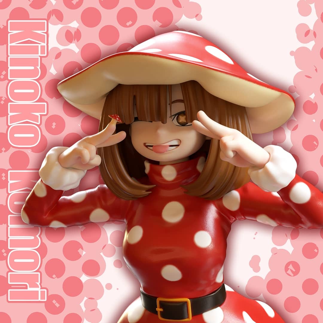 kinoko komori - 我的英雄 - 3D打印模型|Kinoko Komori – Boku no Hero – 3D Print Model STL