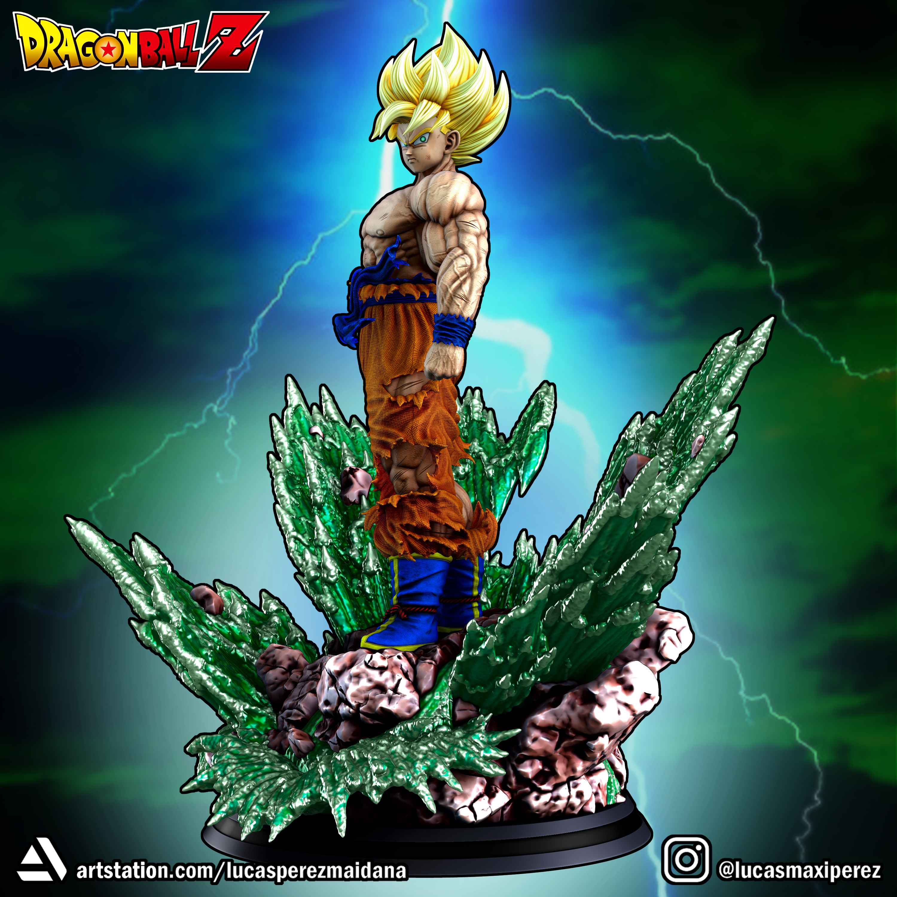 卢卡斯佩雷斯 七龙珠名场面 3D打印模型|Lucas Perez – Goku Namek – 3D Print Model STL