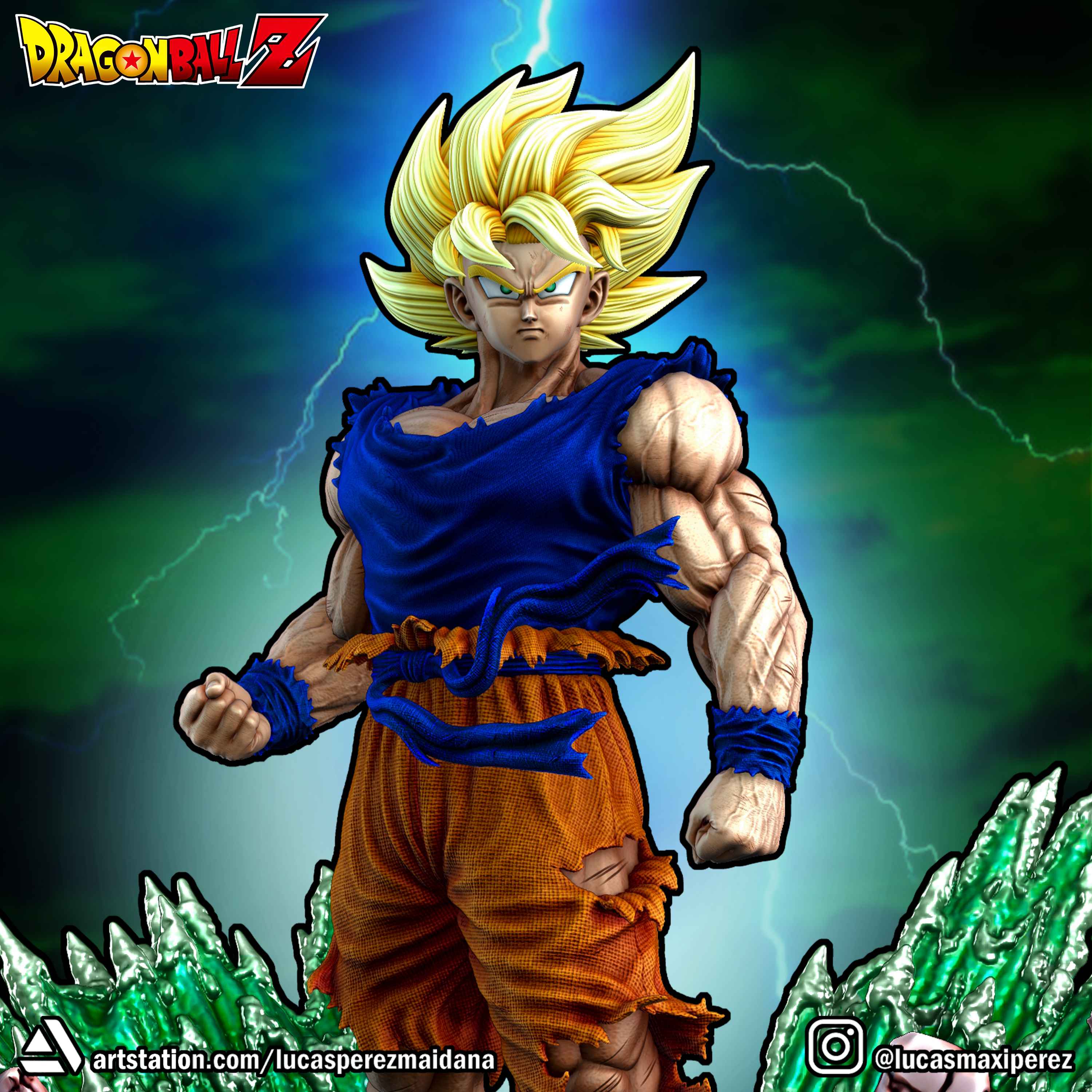 卢卡斯佩雷斯 七龙珠名场面 3D打印模型|Lucas Perez – Goku Namek – 3D Print Model STL