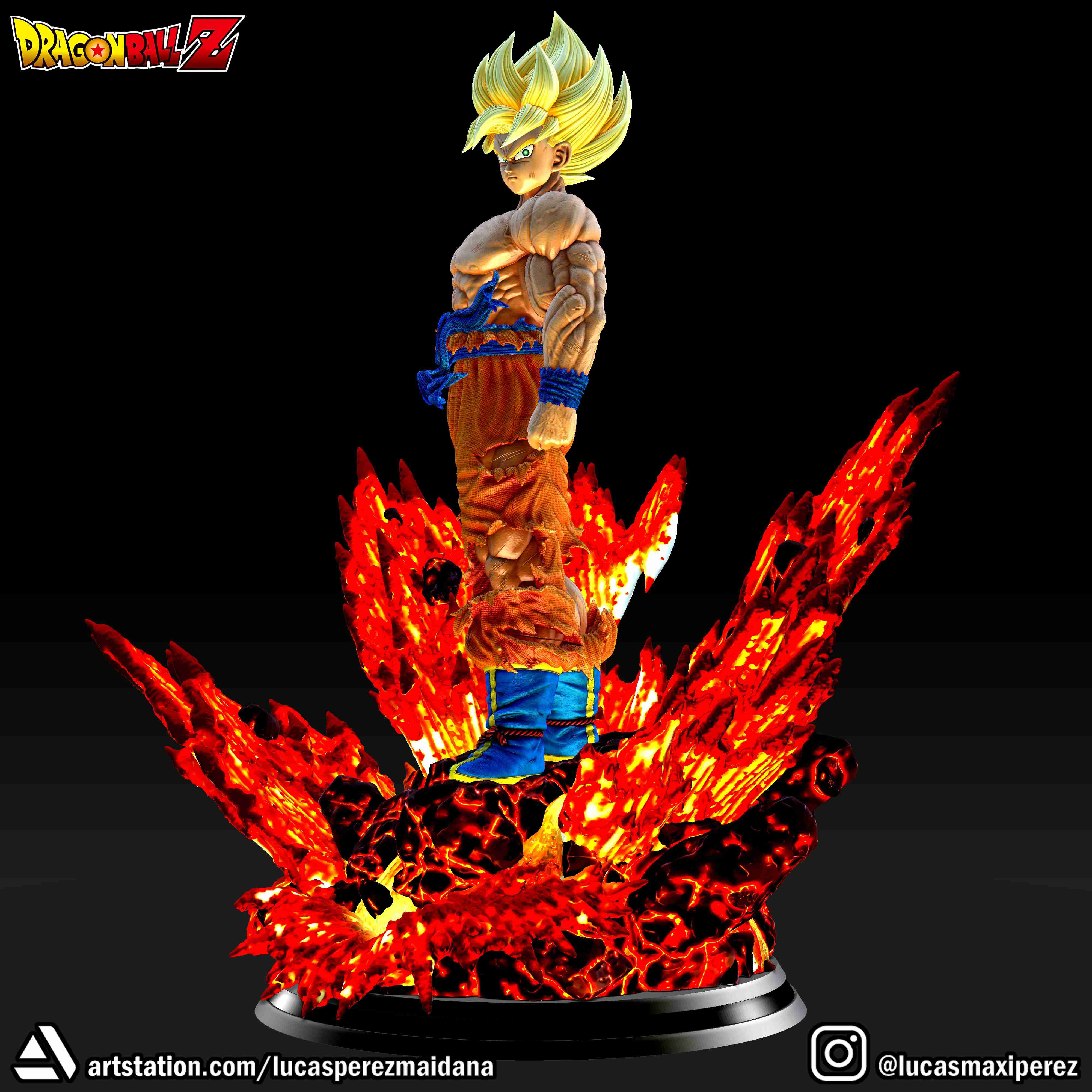卢卡斯佩雷斯 七龙珠名场面 3D打印模型|Lucas Perez – Goku Namek – 3D Print Model STL