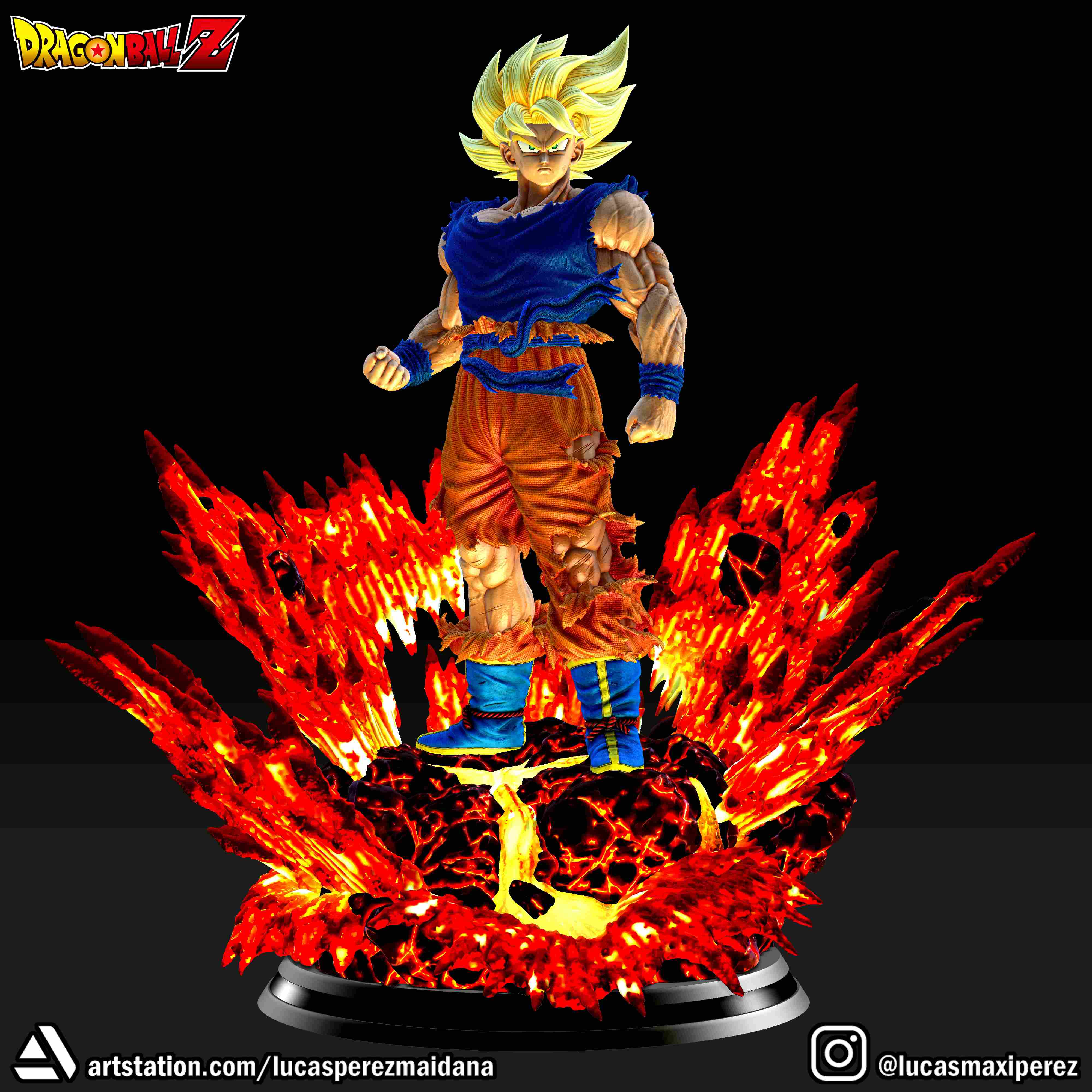卢卡斯佩雷斯 七龙珠名场面 3D打印模型|Lucas Perez – Goku Namek – 3D Print Model STL