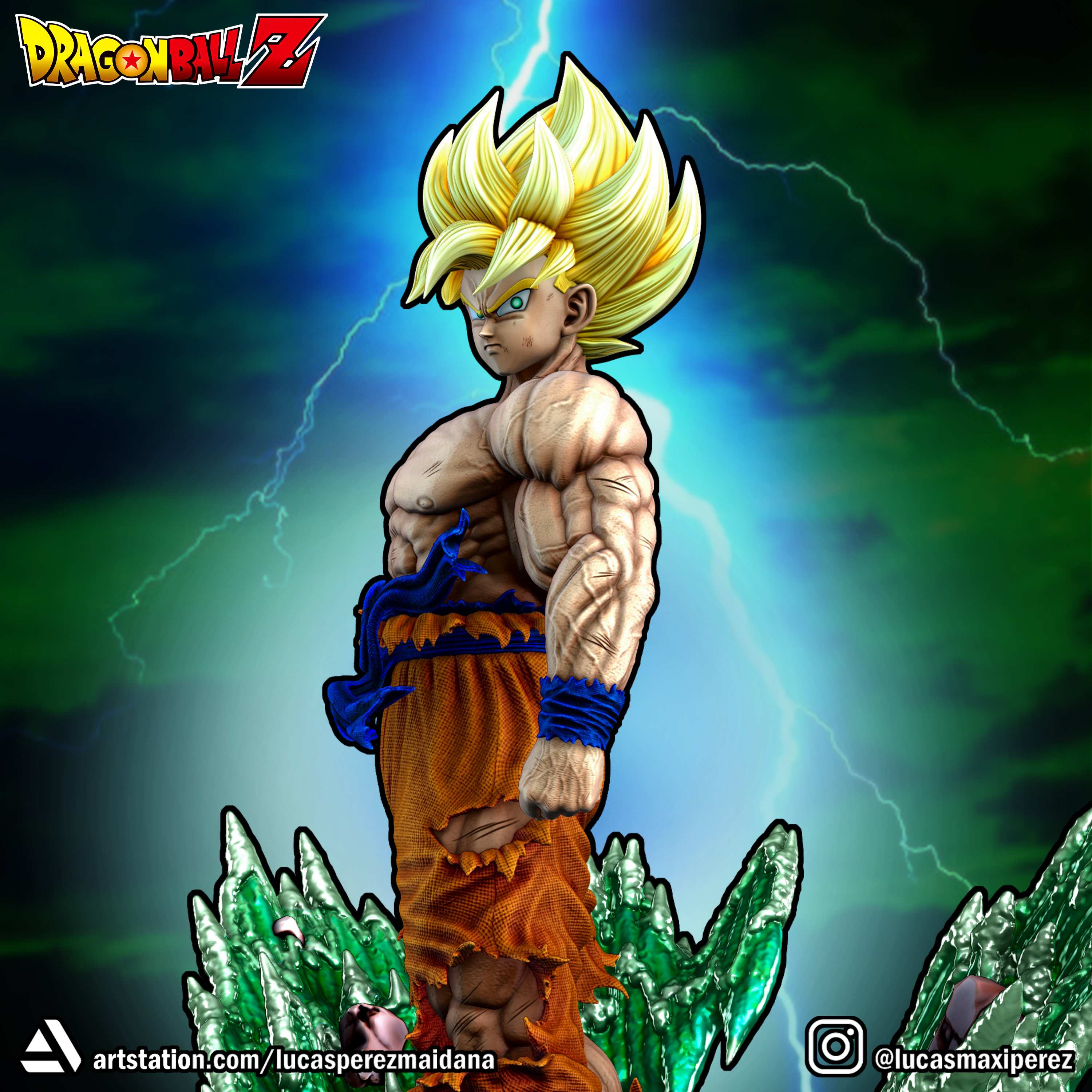 卢卡斯佩雷斯 七龙珠名场面 3D打印模型|Lucas Perez – Goku Namek – 3D Print Model STL