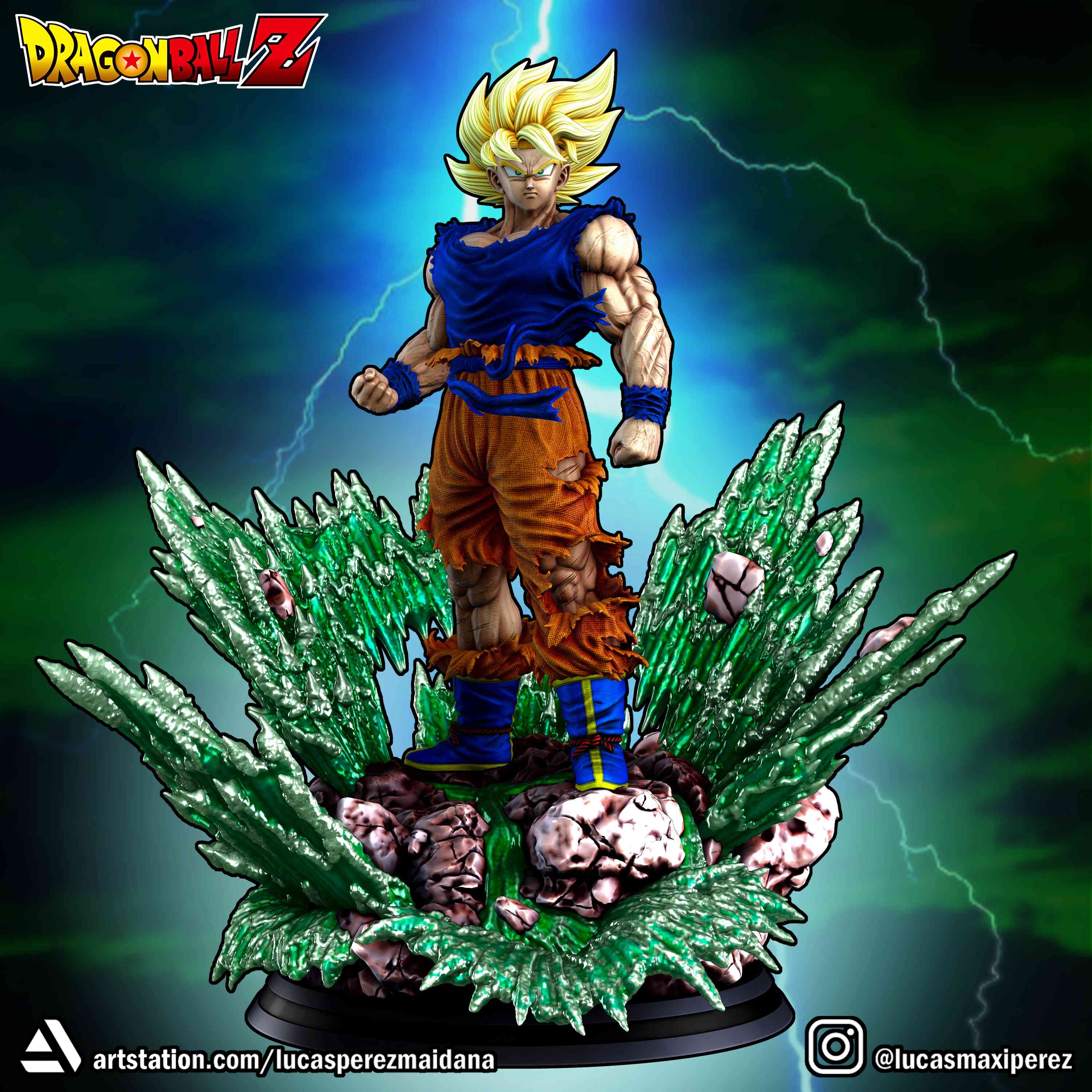 卢卡斯佩雷斯 七龙珠名场面 3D打印模型|Lucas Perez – Goku Namek – 3D Print Model STL