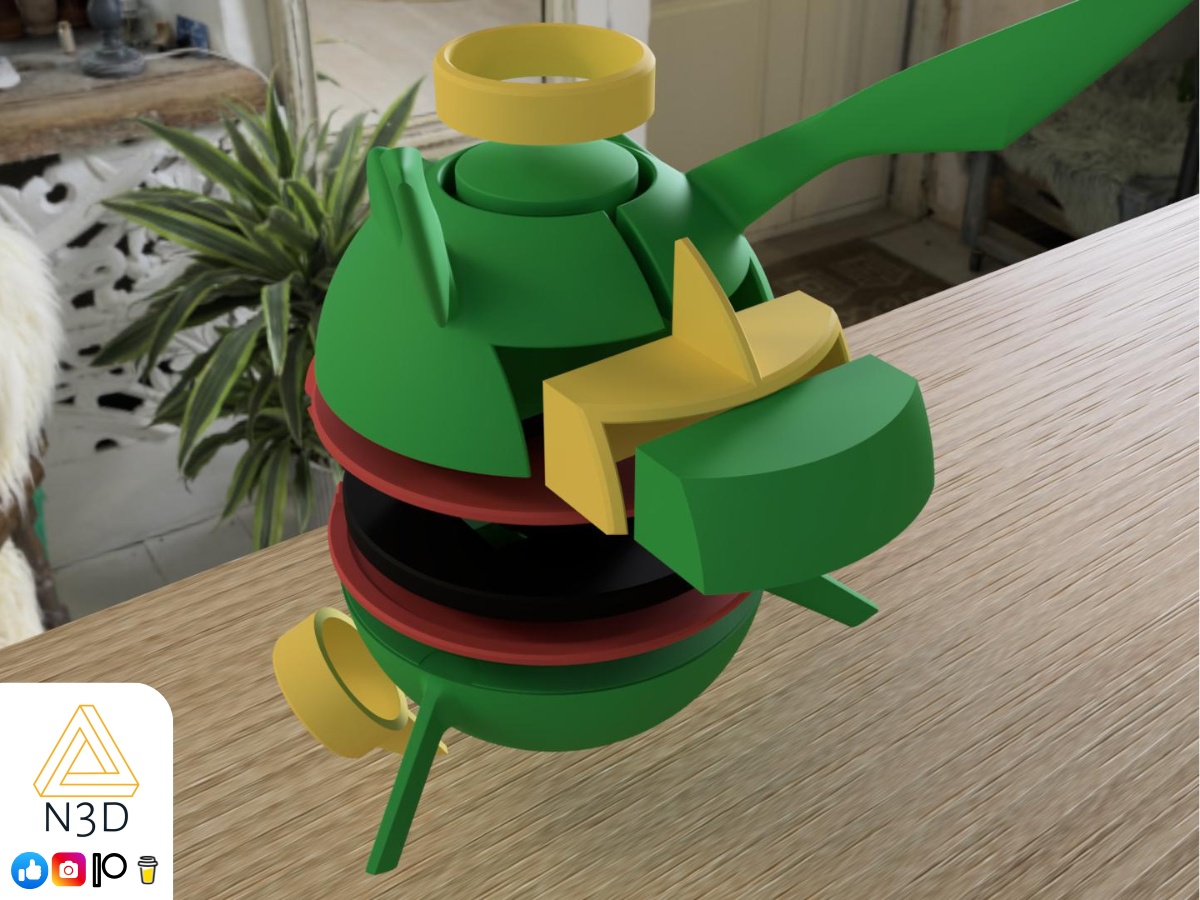 雷吉斯拉 3D打印模型|Rayquaza – 3D Print Model STL