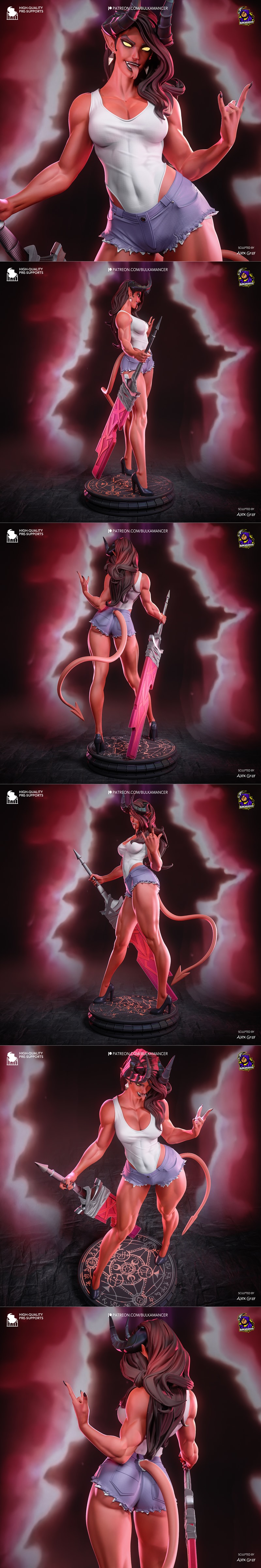 Bulkamancer造型设计 - Malevola - 3D打印模型|Bulkamancer Sculpts – Malevola – 3D Print Model STL