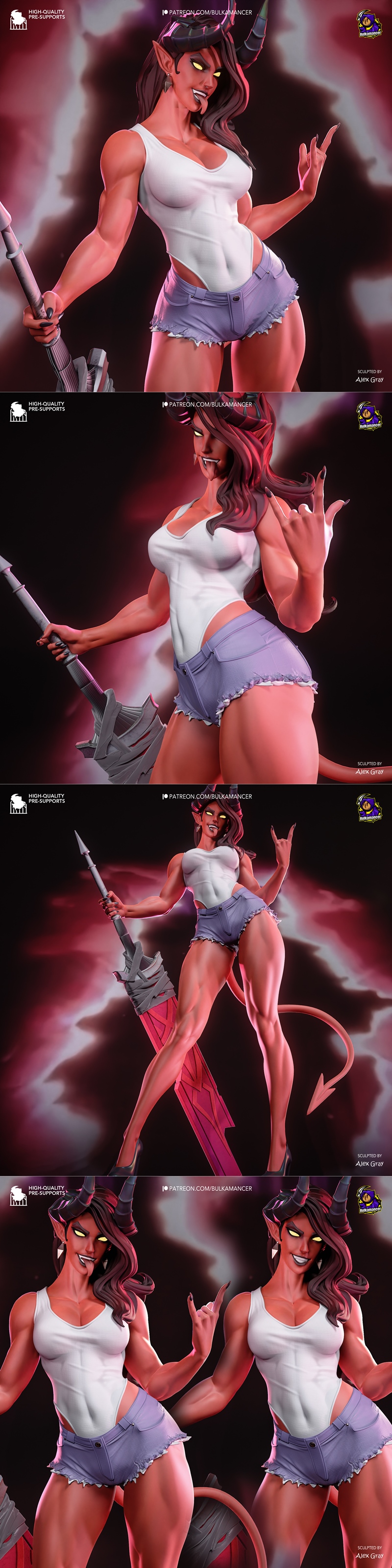 Bulkamancer造型设计 - Malevola - 3D打印模型|Bulkamancer Sculpts – Malevola – 3D Print Model STL