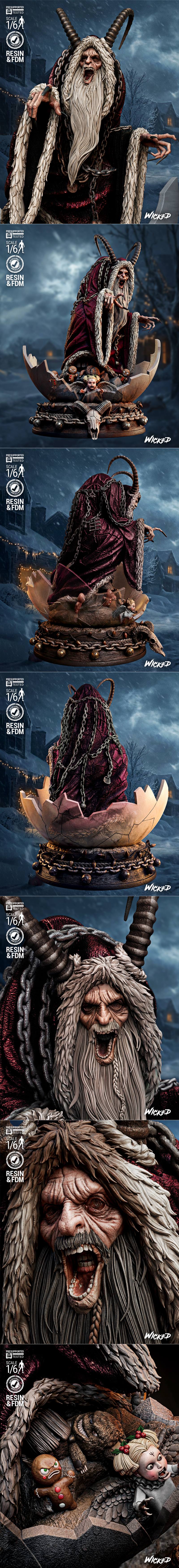 Wicked克兰普斯3D打印模型|Wicked – Krampus Sculpture – 3D Print Model STL