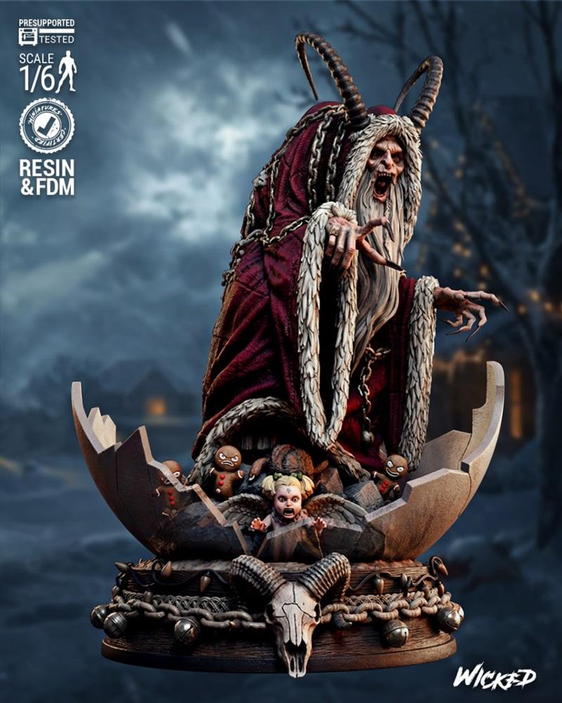 Wicked克兰普斯3D打印模型|Wicked – Krampus Sculpture – 3D Print Model STL