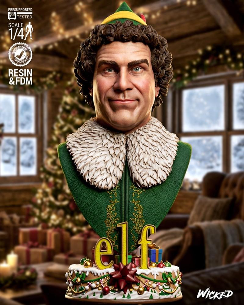 邪恶精灵头像雕塑 3D打印模型|Wicked – Elf Portrait Bust – 3D Print Model STL