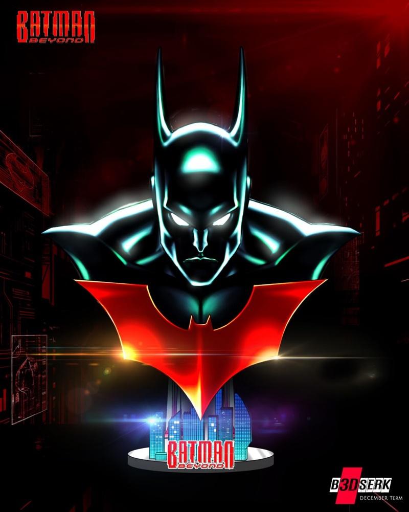 B3dserk - 动漫电影蝙蝠侠：超越版头像 3D打印模型|B3dserk – Batman Beyond Bust Portrait – 3D Print Model STL