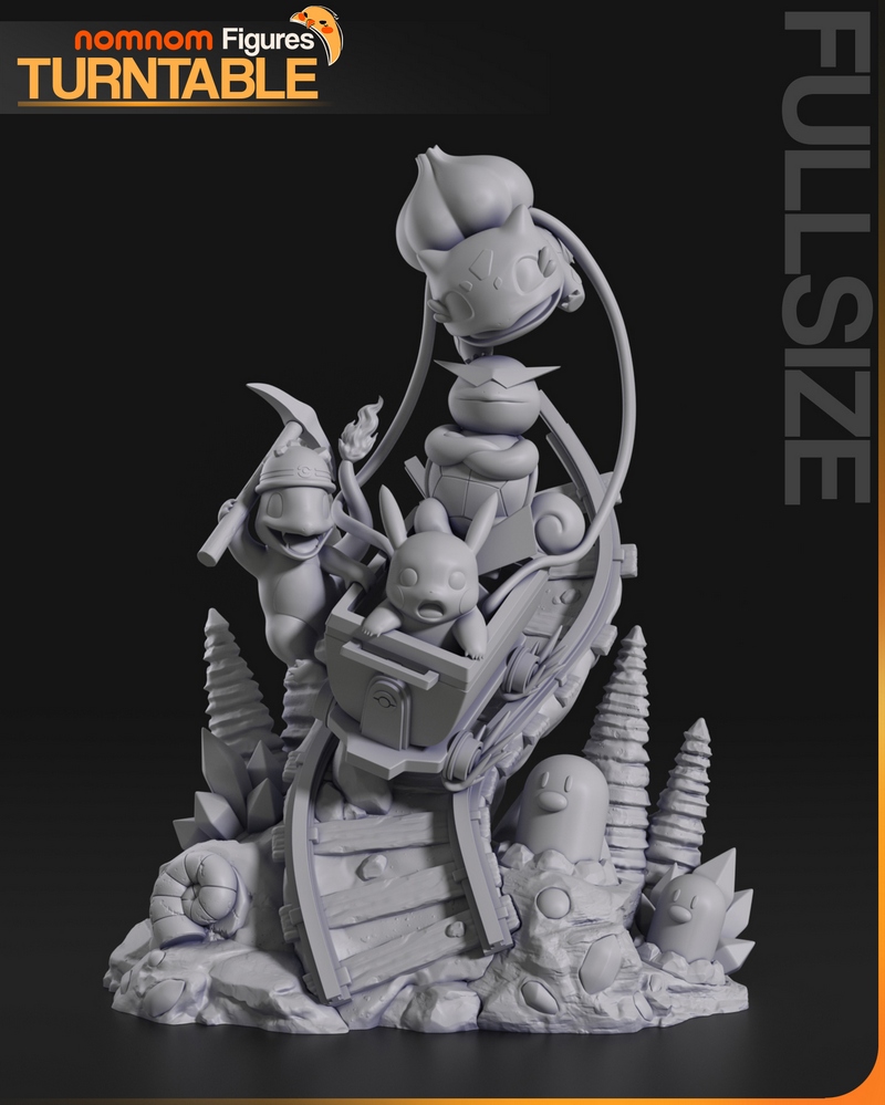 宝可梦3D打印模型：皮卡丘|NomNom Figures – Pikachu – Pokemon – 3D Print Model