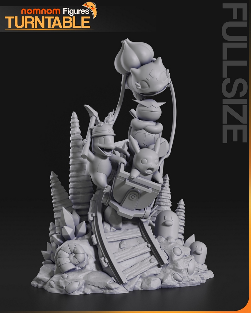 宝可梦3D打印模型：皮卡丘|NomNom Figures – Pikachu – Pokemon – 3D Print Model