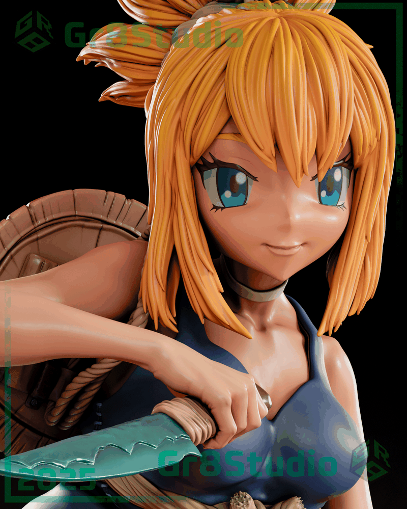 Gr8Tech - 龙珠 - 红缎带（小林）3D打印模型|Gr8Tech – DrStone – Kohaku – 3D Print Model