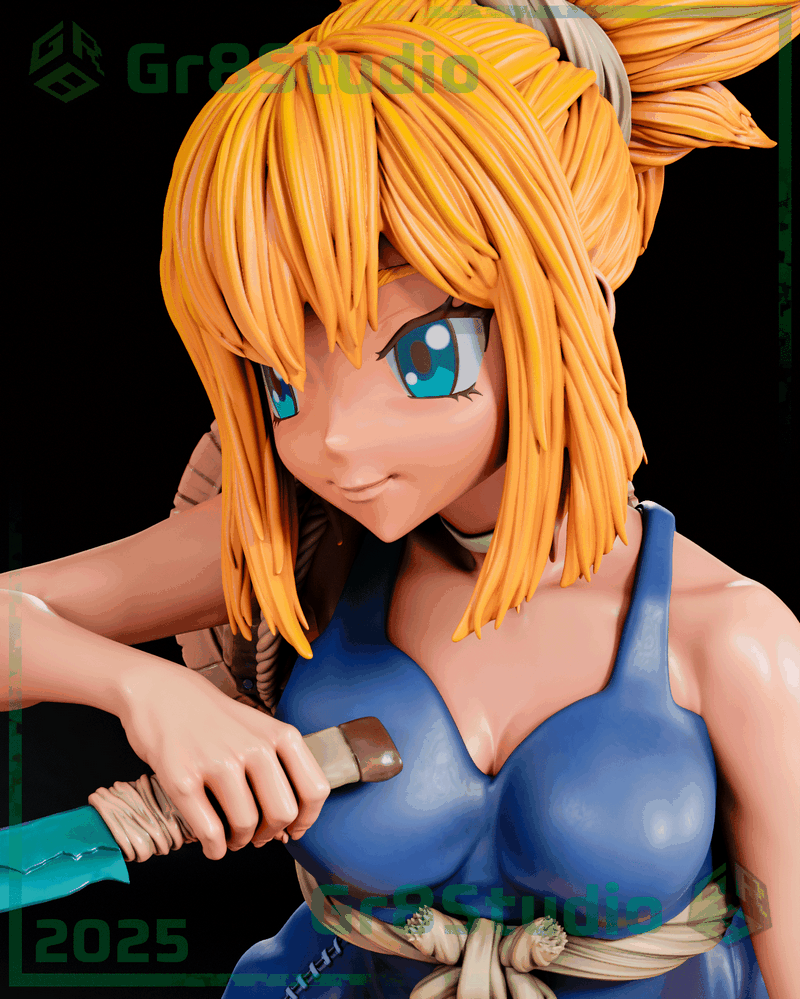 Gr8Tech - 龙珠 - 红缎带（小林）3D打印模型|Gr8Tech – DrStone – Kohaku – 3D Print Model